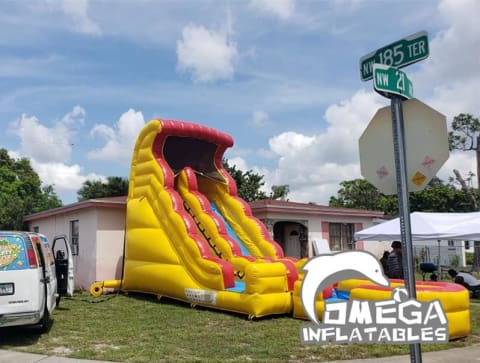 18FT Drop Falls Yellow Water Slide